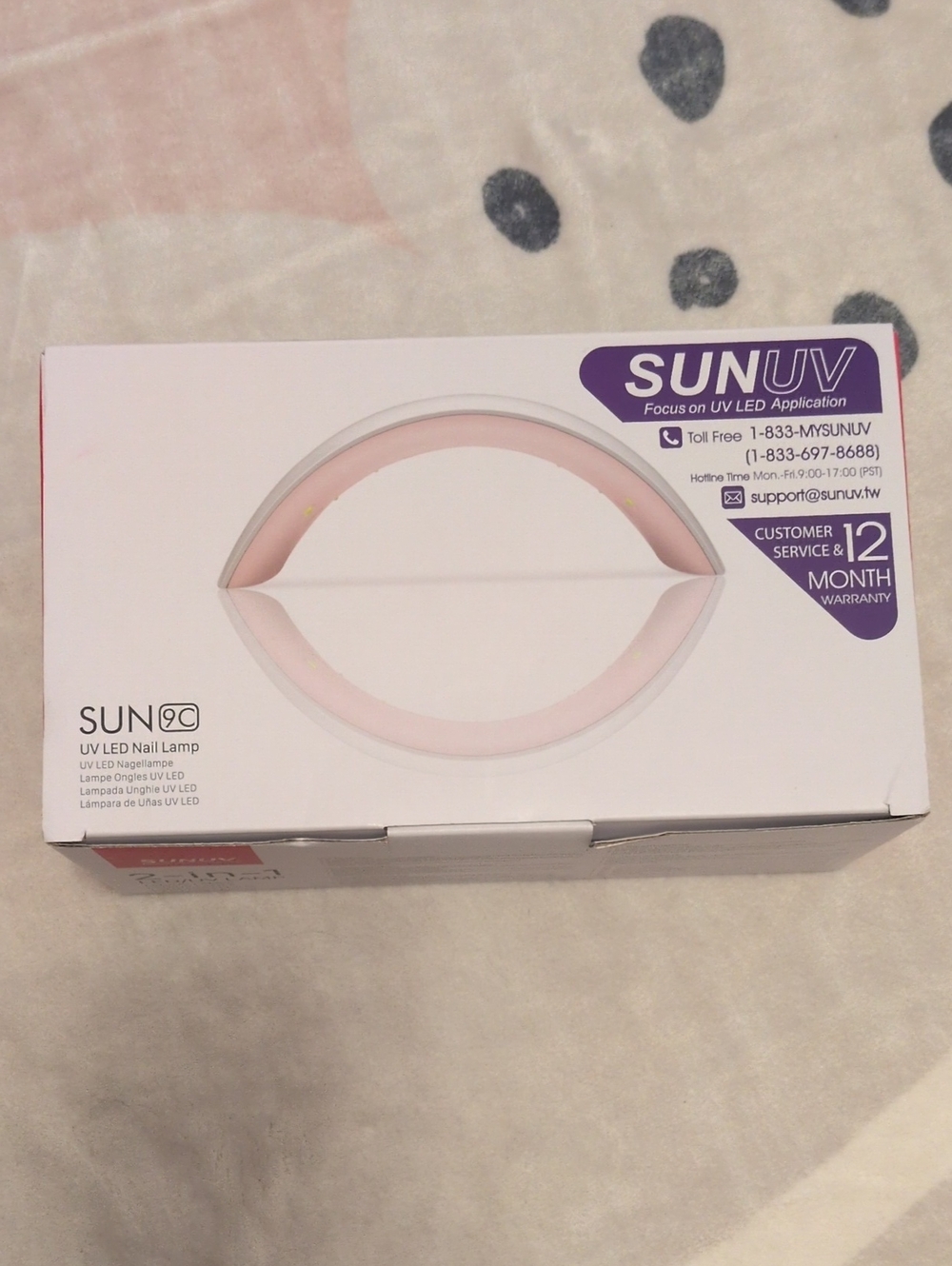 SUNUV 2 In 1 LED And UV Nail Lamp - White & Pink